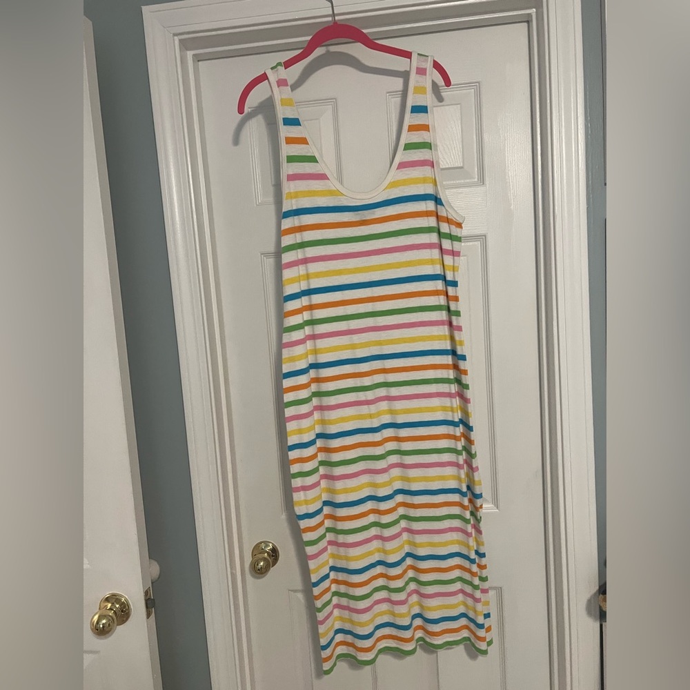 J Crew rainbow stripe dress.  Worn once.